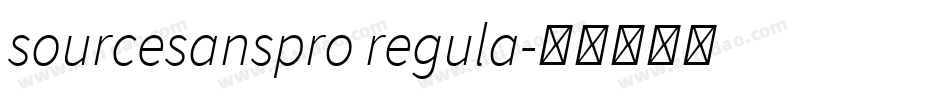 sourcesanspro regula字体转换